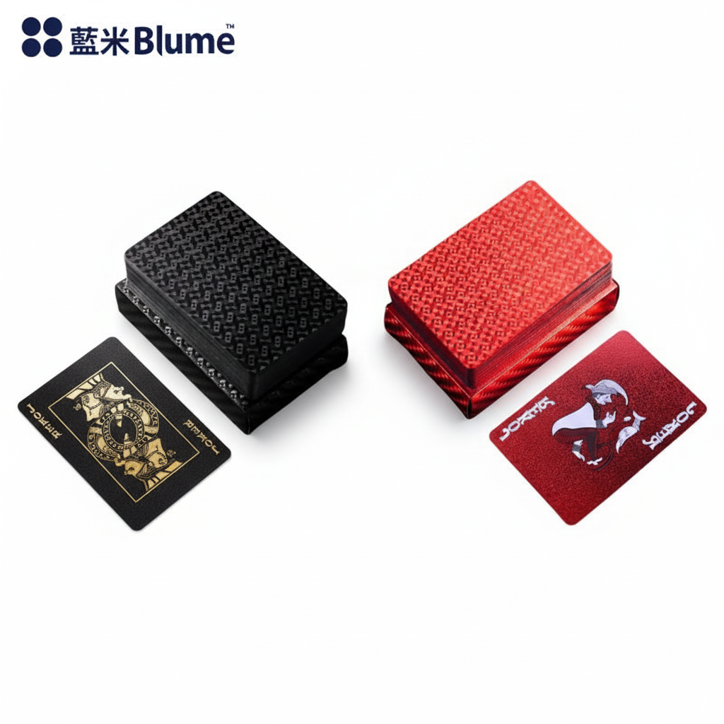 Blume 高端PVC金色扑克牌｜防水耐用 家用斗地主掼蛋专用卡牌（黑金 / 紅金）