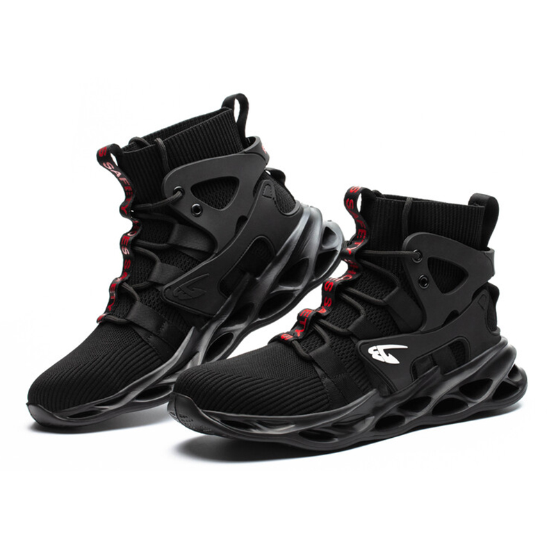 black high top work shoes