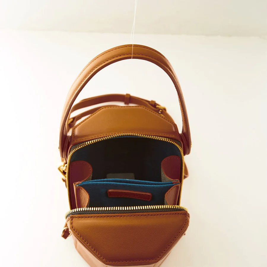 Brown Leather Bucket Bag
