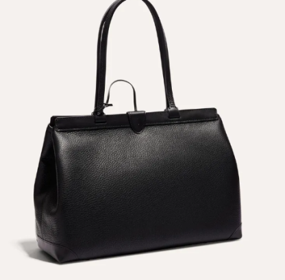 Black leather bag