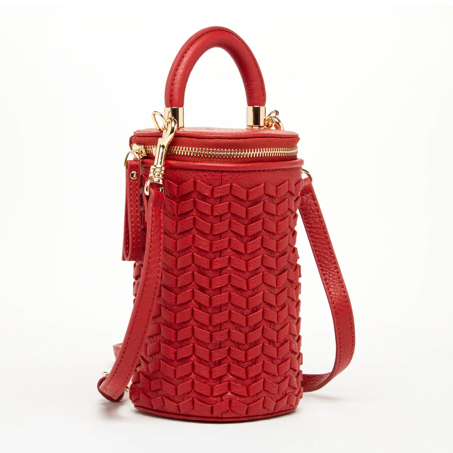 Small Leather Crossbody Bag Red