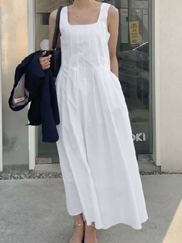 Women's Casual Dress Cotton Linen Dress Maxi long Dress Bamboo Fashion