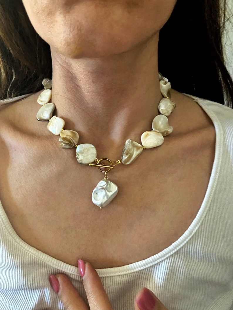 Irregular Natural Shell Necklace