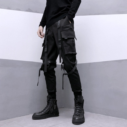 Tactical Multi-pocket Streamer Paratrooper Overalls Street Fashion Brand Harem Pants