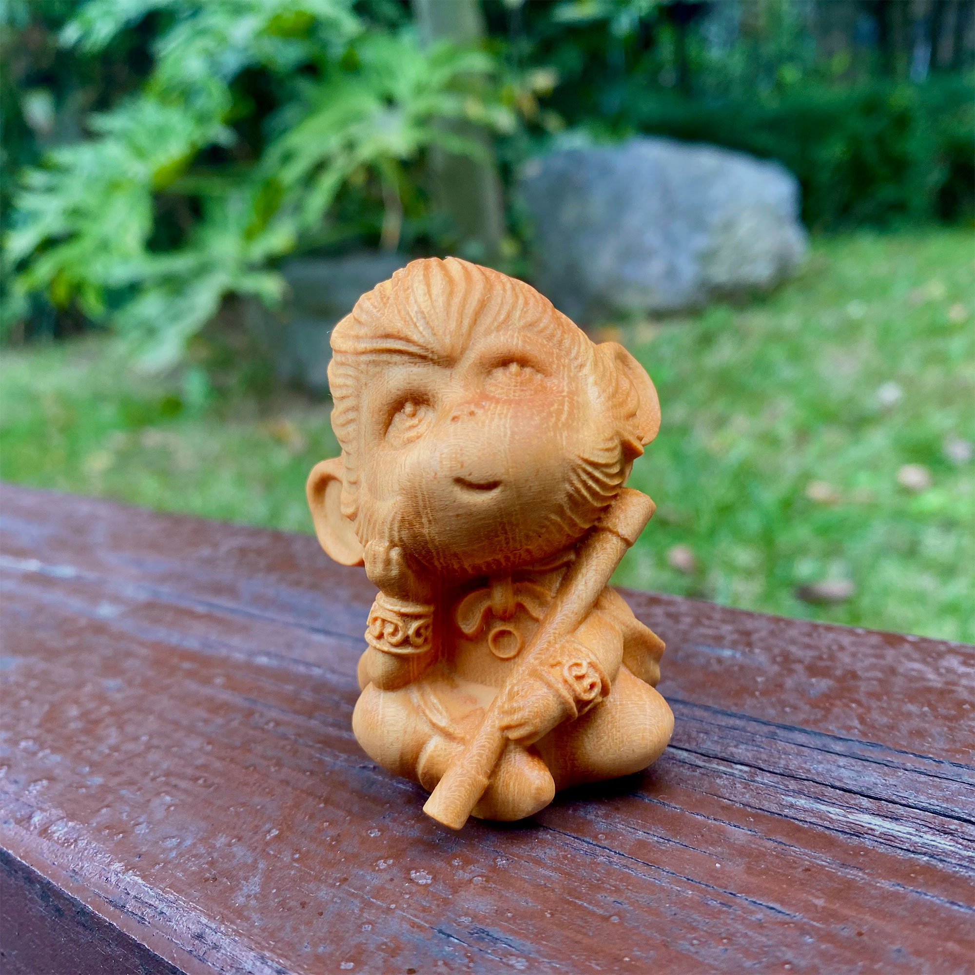 Handmade Journey To The West Hero Wooden Monkey King Figure