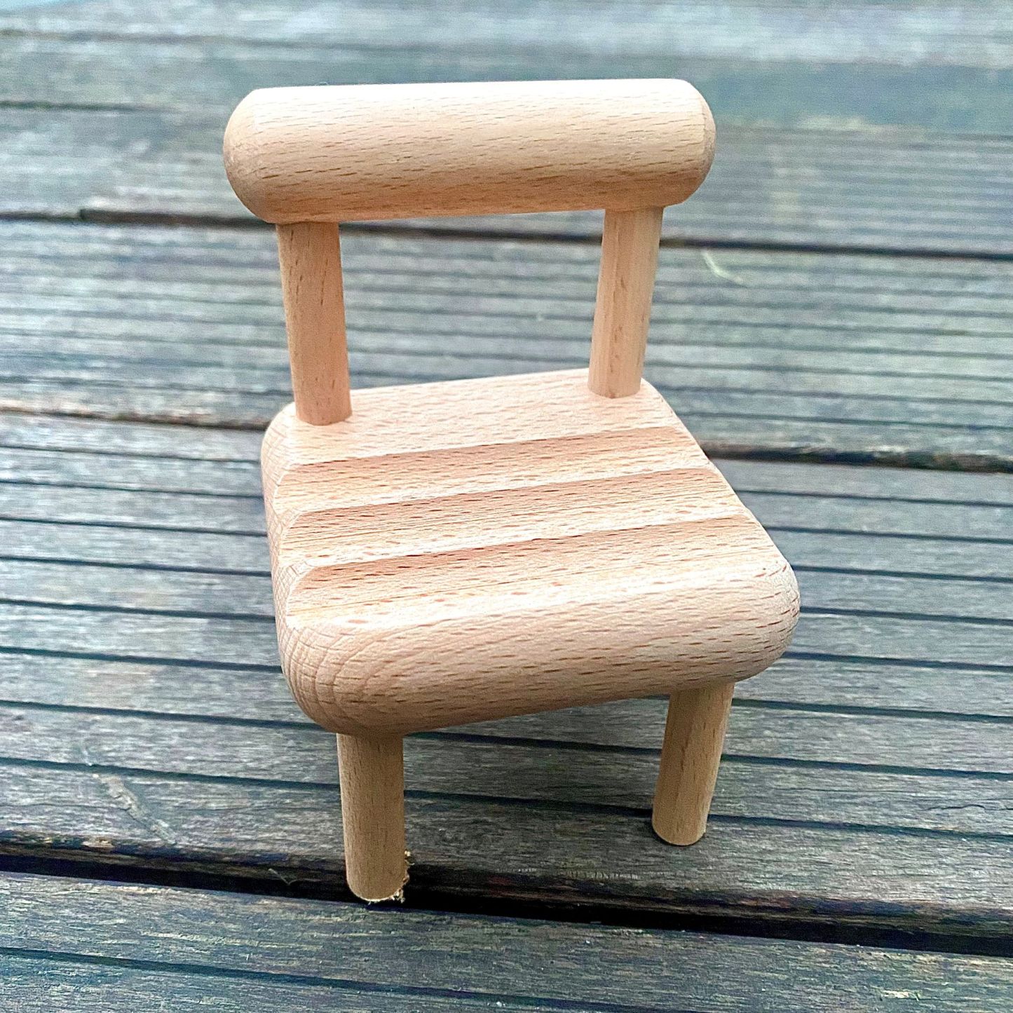 Designed Wooden Chair Functional Mobile Phone Holder