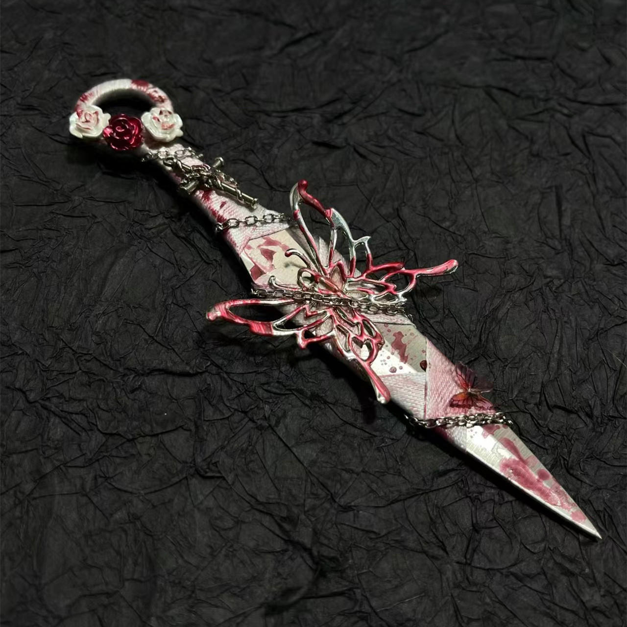 Bloody Butterfly Metal Blunt Blade Kunai Unboxing Tool Room Decor