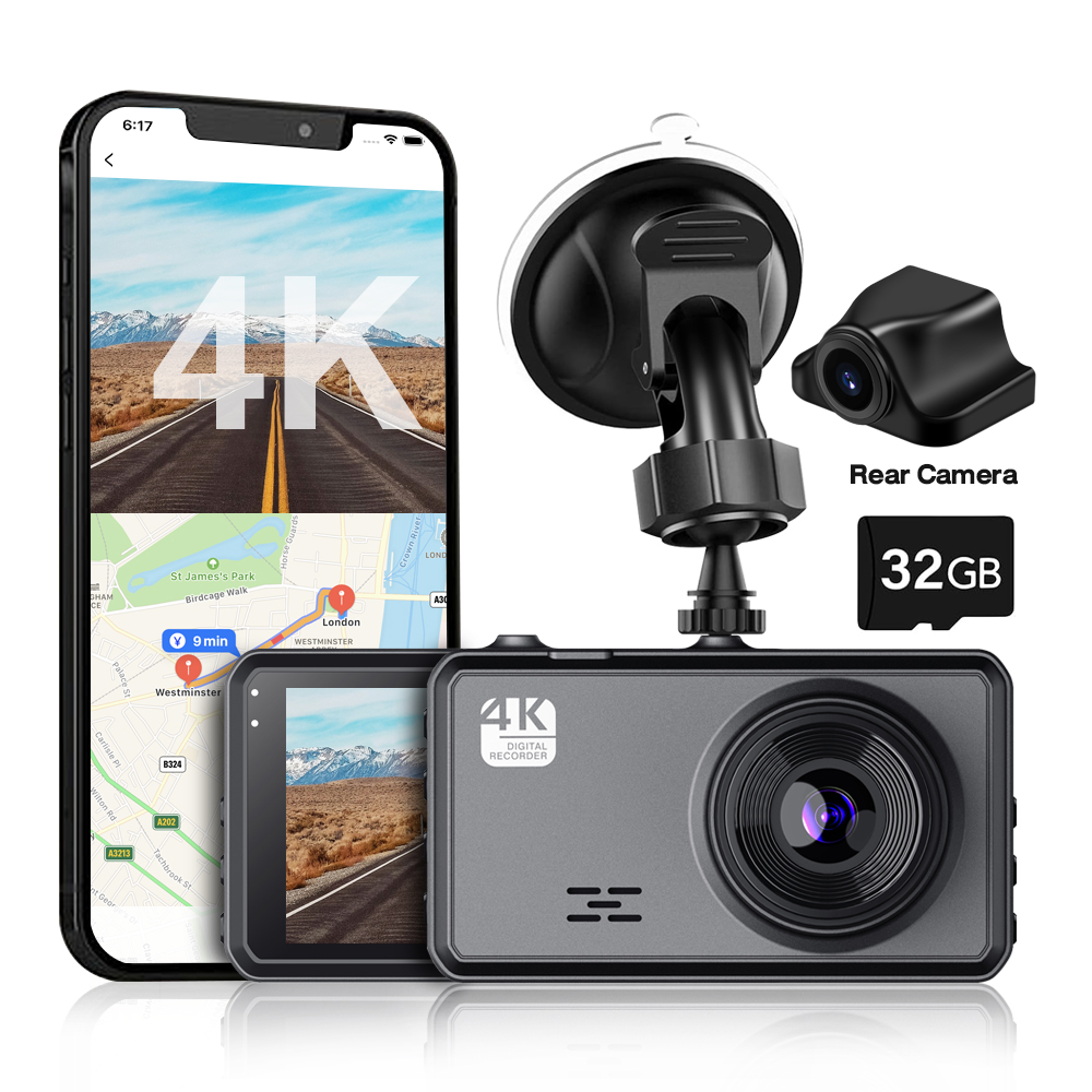 4K Full HD Smart Dash Cam (Front and Rear)