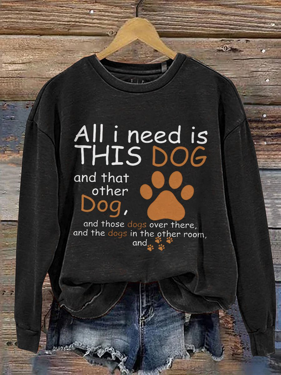 Dog print outlet sweatshirt