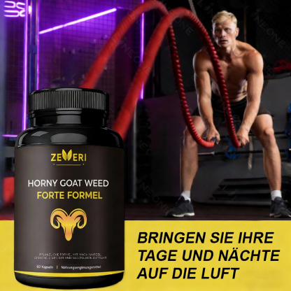 Zeveri Maca- und Horny Goat Weed-Kapseln, 120 Kapseln, enthalten Maca, Ginseng und Tribulus. Nahrungsergänzungsmittel für Männer, natürlicher Booster, steigert männliche Vitalität, 2-Monats-Vorrat