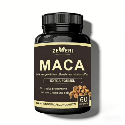 Zeveri Maca-Kapseln: Natürliche Formel für Männergesundheit und Energie mit 7 Inhaltsstoffen