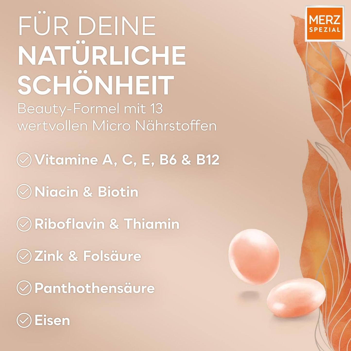 Zeveri Haut Haare Nägel Dragees – Nahrungsergänzungsmittel mit 13 Mikro-Nährstoffen für strahlende Haut, glänzendes Haar und feste Fingernägel – 1 x 120 Dragees