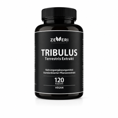 ZEERI Tribulus Terrestris Extrakt - 120 vegane Kapseln - Standardisierter Pflanzenextrakt - Ohne unerwünschte Zusätze