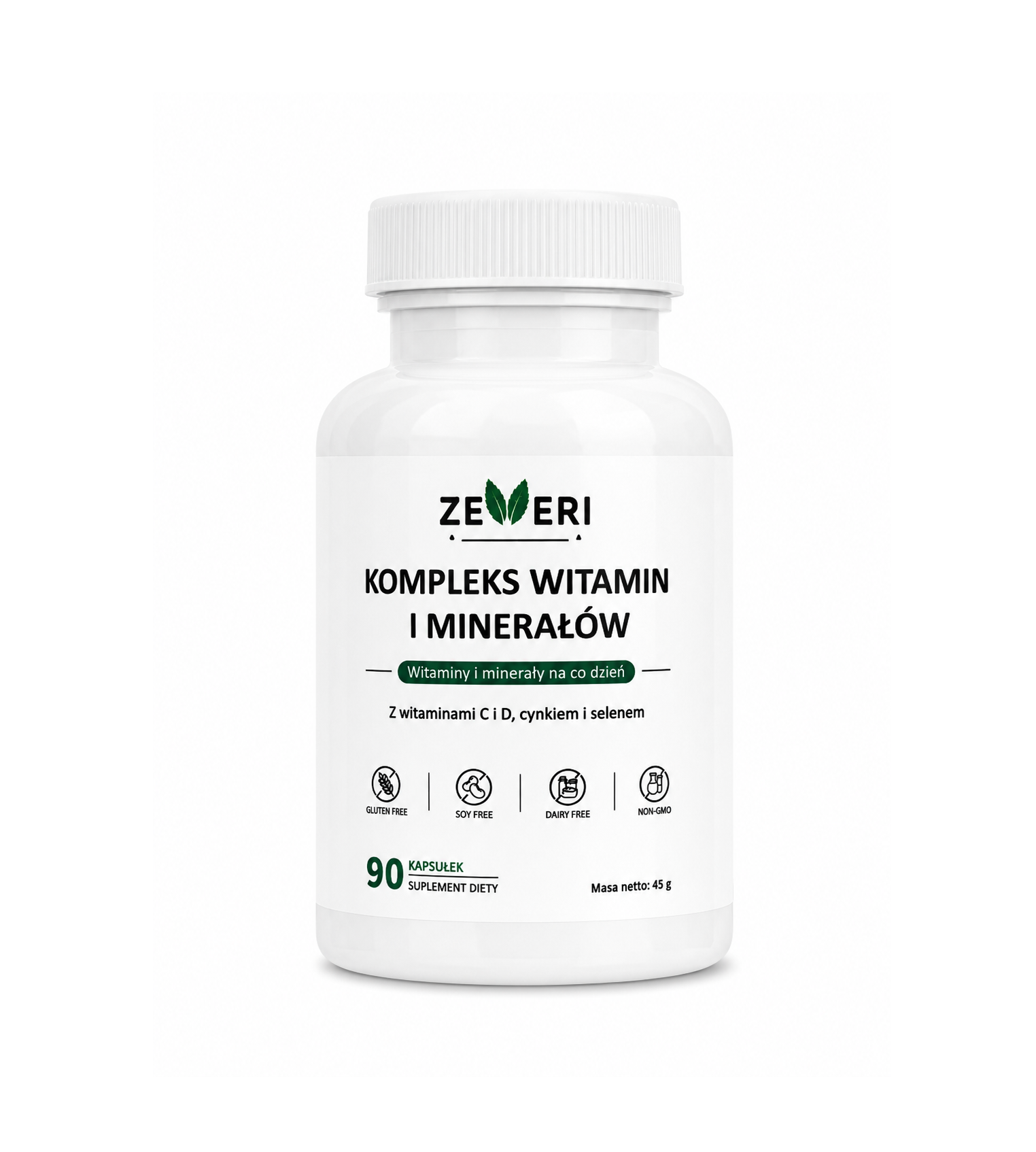 ZEVERI Kompleks Witamin i Minerałów Selen witamina E (90 Kapsułek)