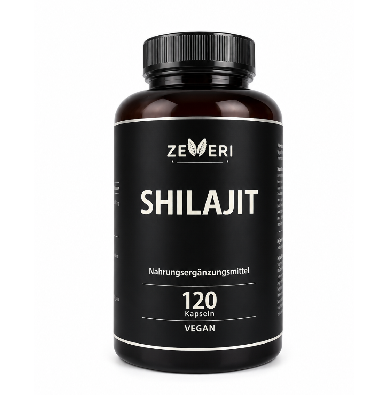 ZEERI Shilajit Kapseln - 120 vegane Kapseln - Standardisiertes Shilajit Pulver
