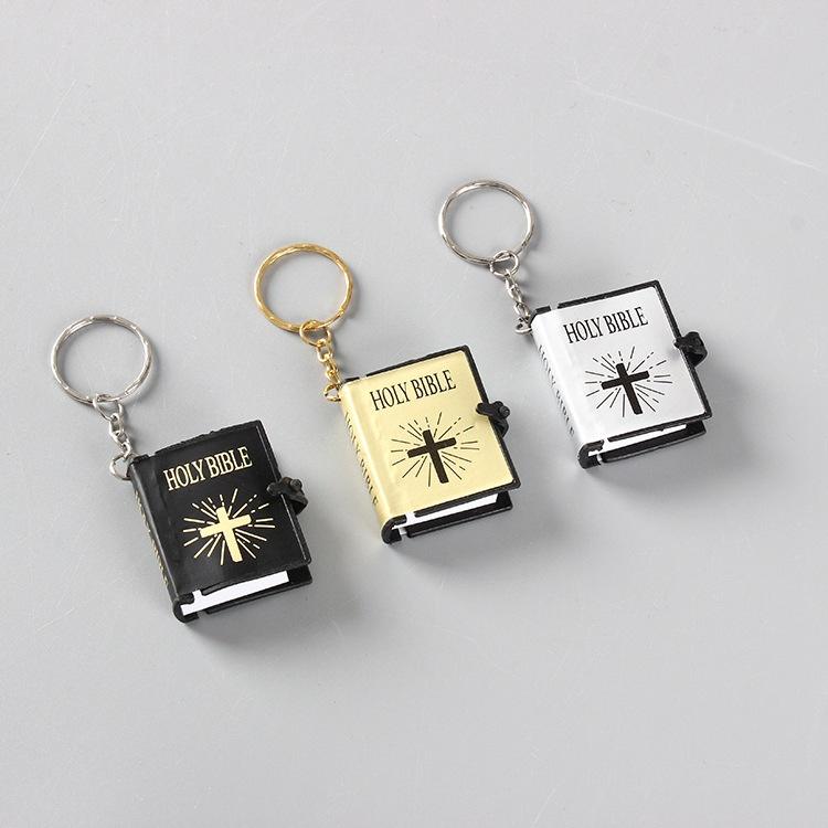 🔥Hot Sale Promotion 49% OFF - 🙏1:12 Mini Bible Cross Keychain
