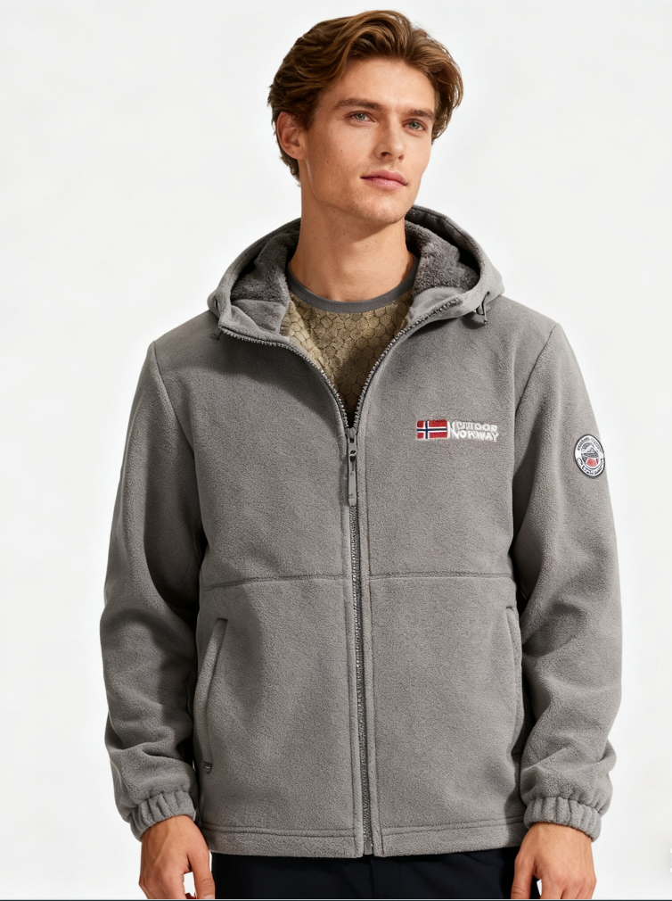 Férfi laza őszi-téli meleg gyapjúkabát