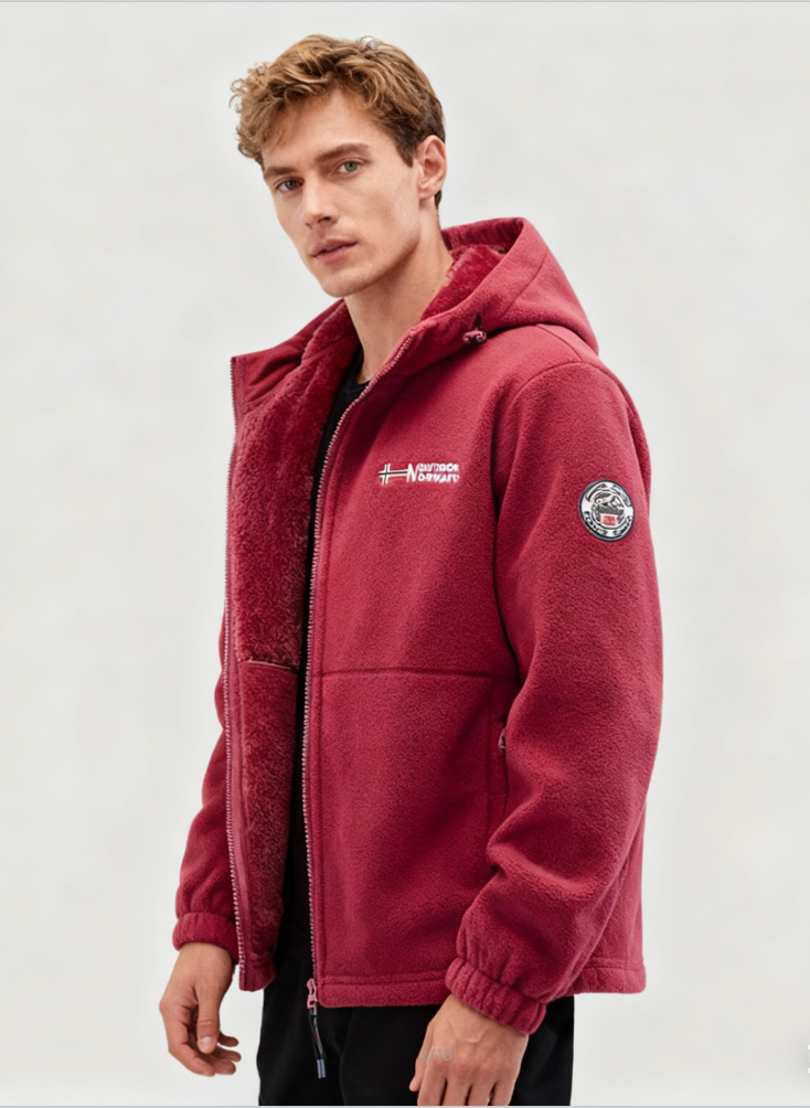 Férfi laza őszi-téli meleg gyapjúkabát