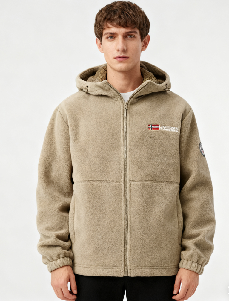 Férfi laza őszi-téli meleg gyapjúkabát