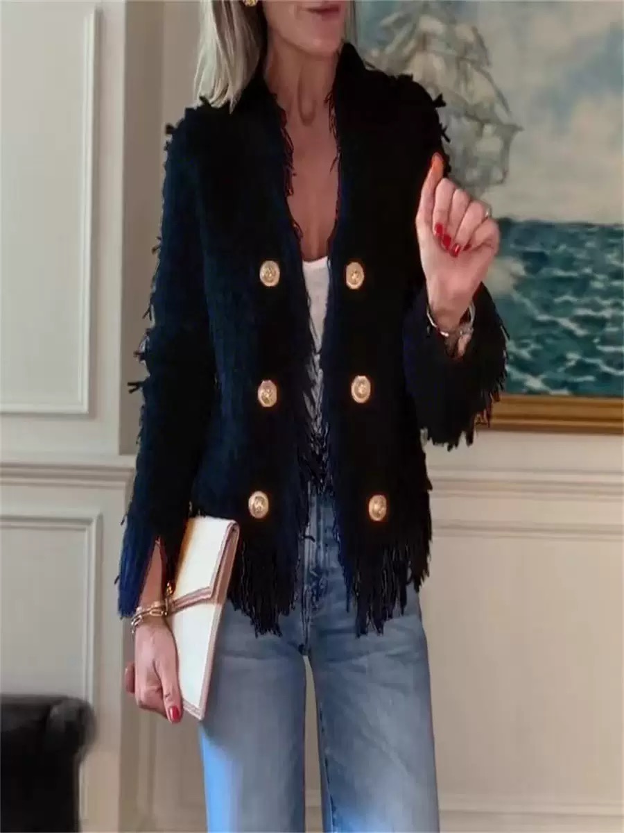 Giacca elegáns kardigán nappe alla moda da donna