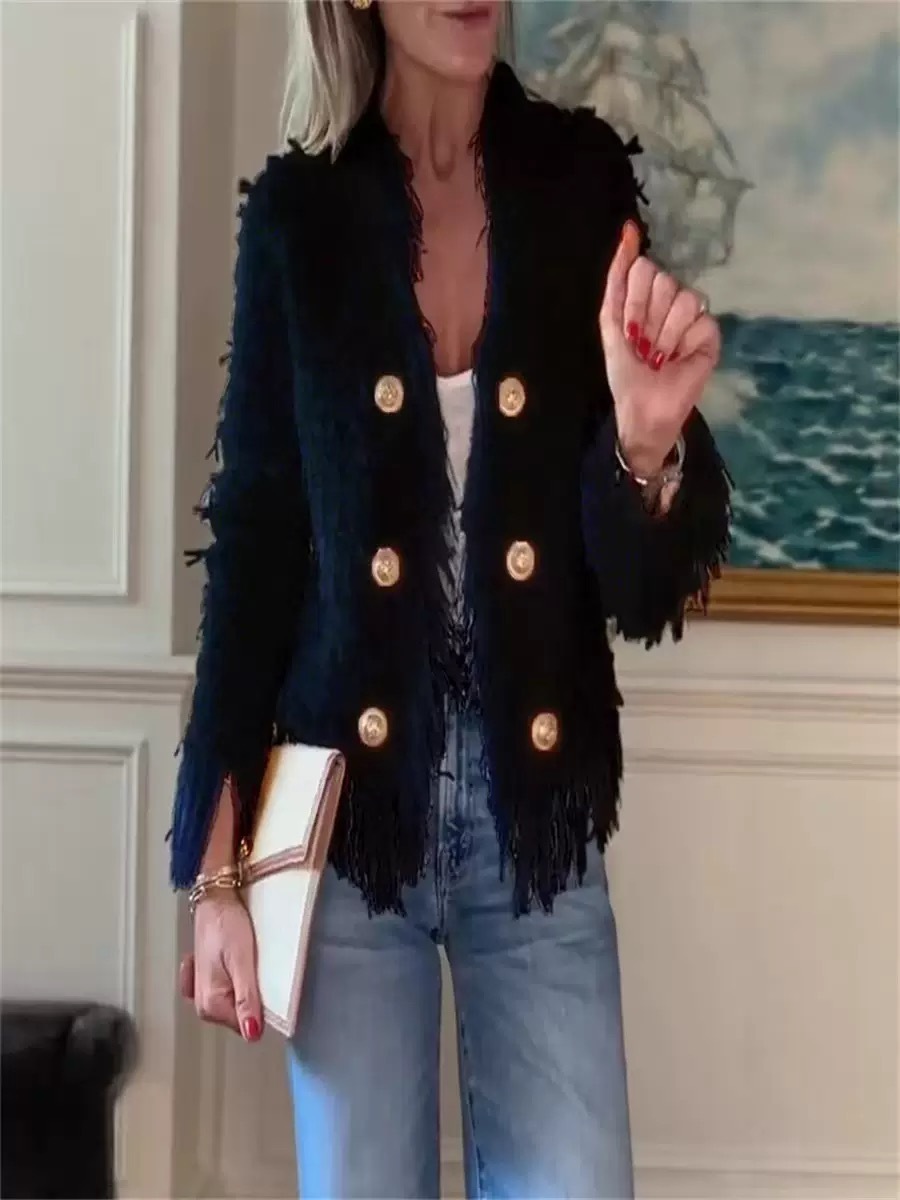 Giacca elegáns kardigán nappe alla moda da donna