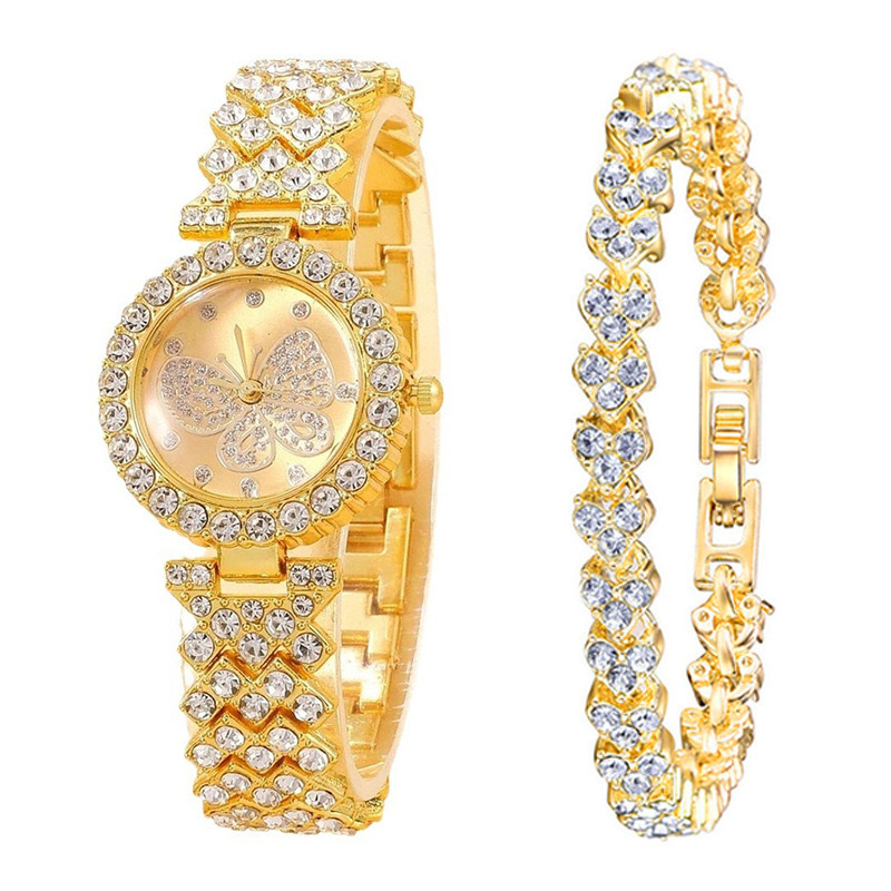 Luxus női platina karóra