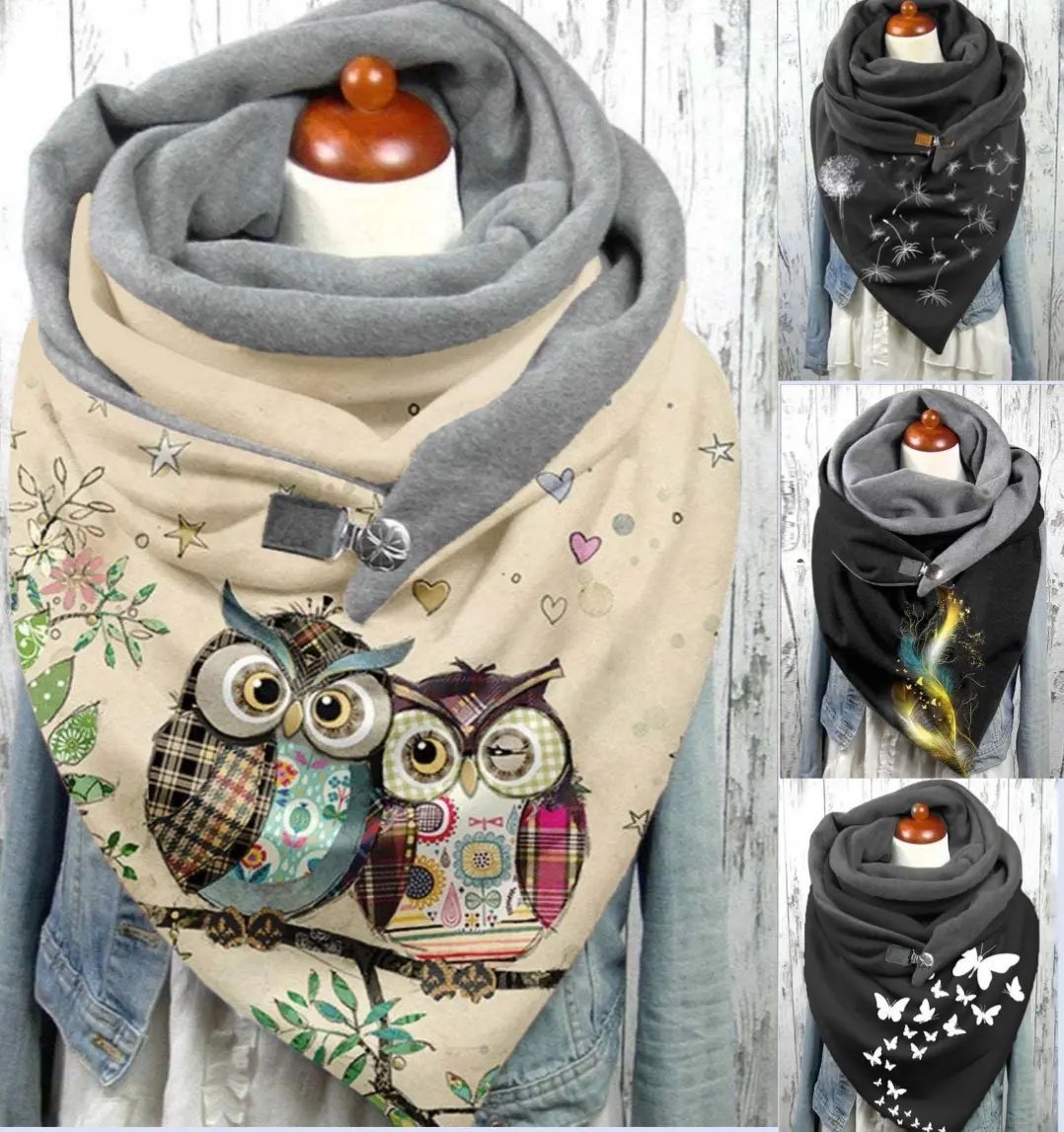 🔥【Vegyél egyet, kapsz egyet ingyen】 Nyomott pamutgombos meleg sál