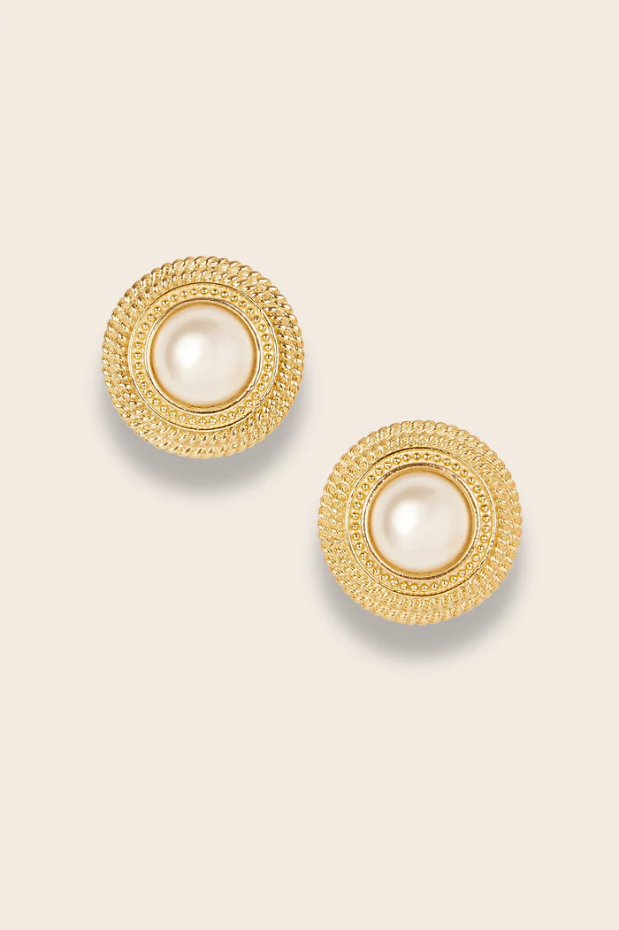 Kiváló minőségű, kézzel készített, 14 karátos arannyal bevont gyöngy fülbevaló