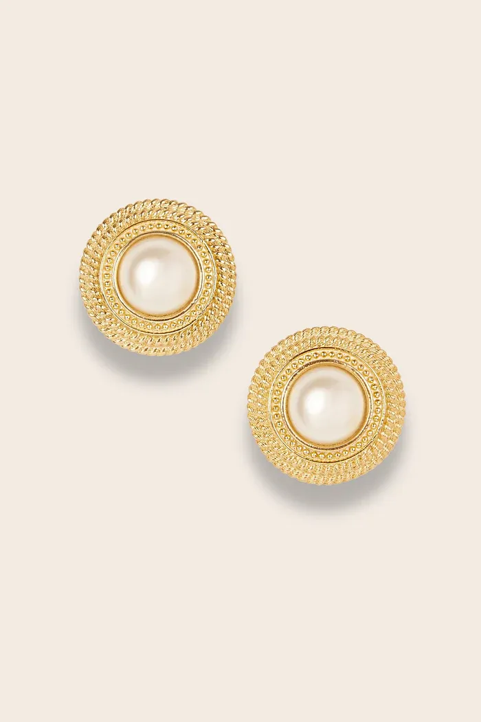 Kiváló minőségű, kézzel készített, 14 karátos arannyal bevont gyöngy fülbevaló