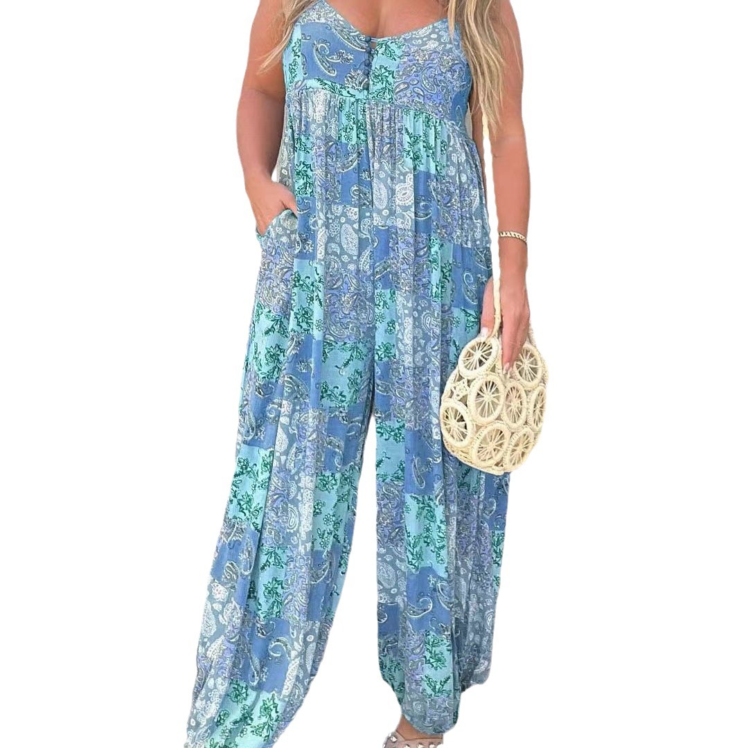 24 éves női, magas derekú divatos bő nyomott vállpántos kombiné