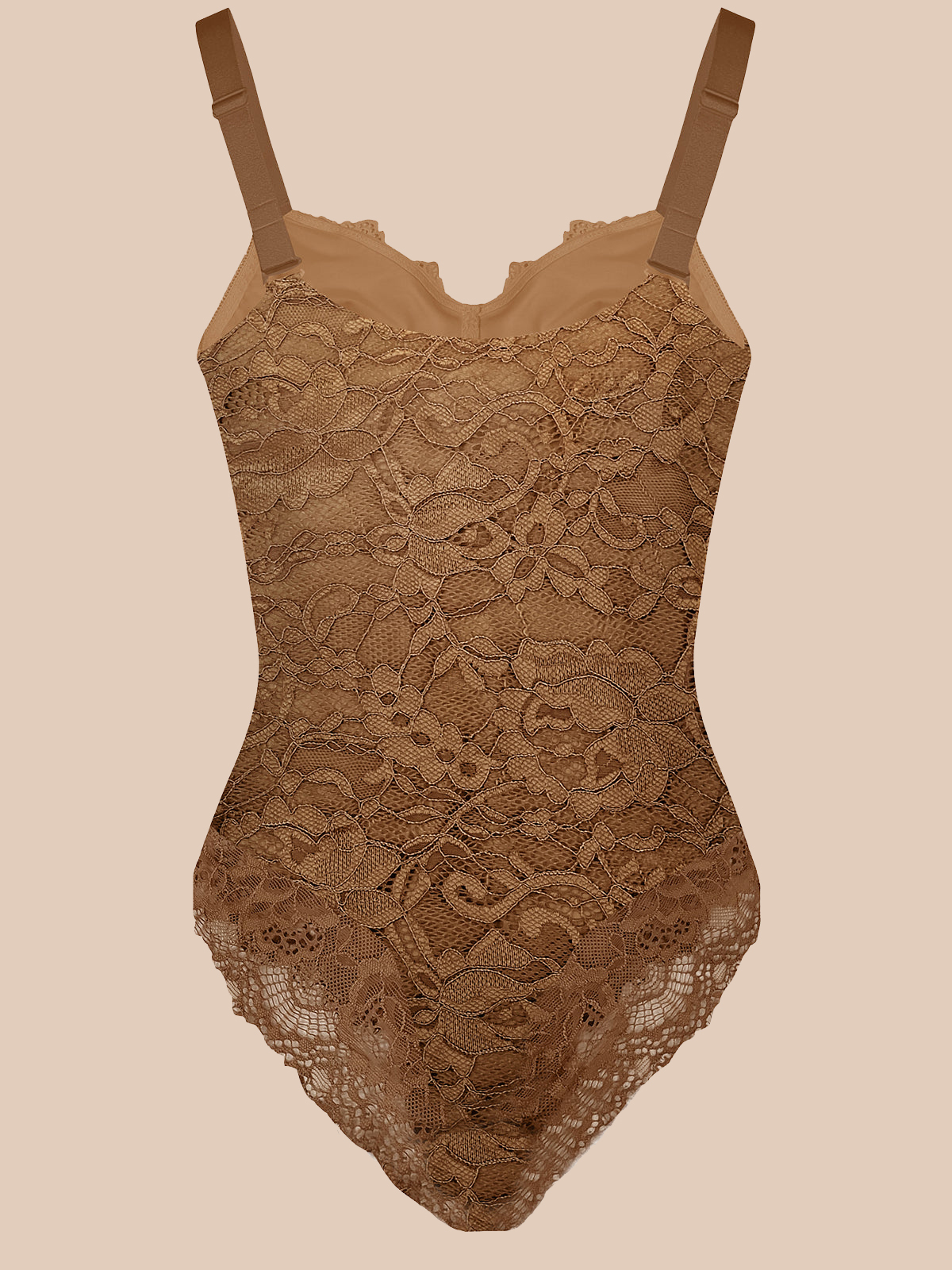 Tummy Control Shapewear Lace Backless Bodysuit Women's V-neck Camisole-SALLIBERTY