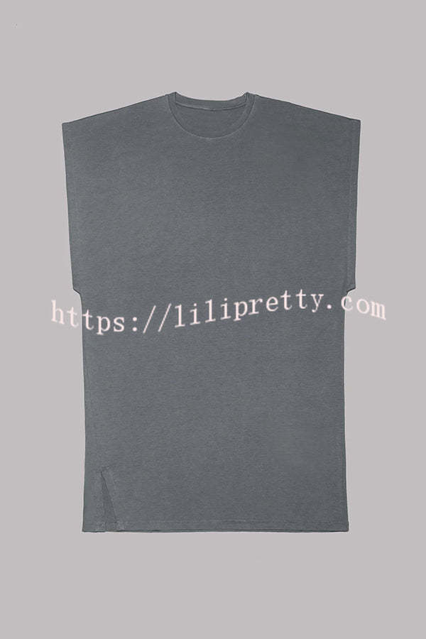 Abszolút kényelmes pamutkeverék denevérszárnyú bő póló miniruha