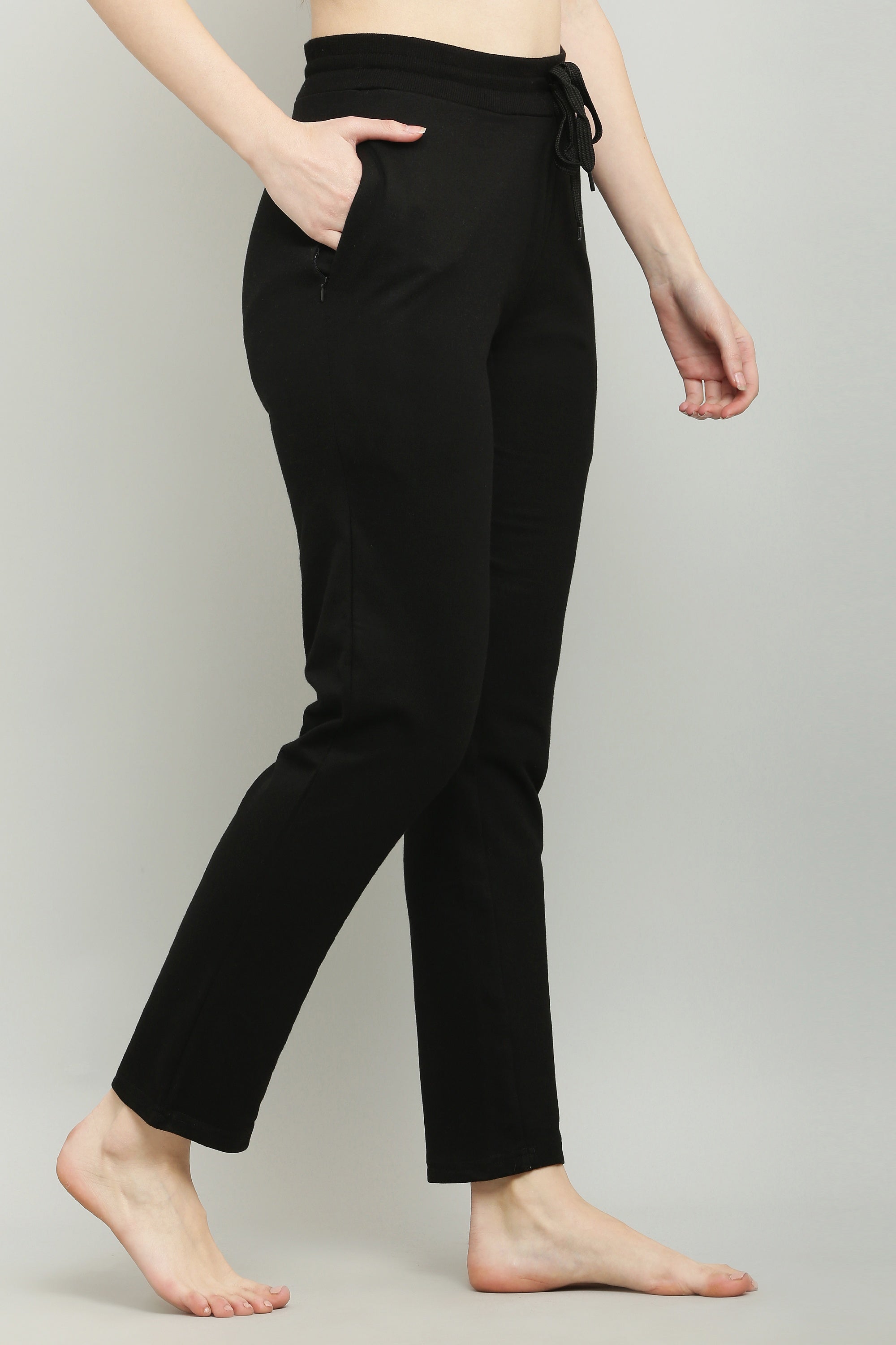 Fekete-olívazöld fésült pamut úszónadrág nőknek