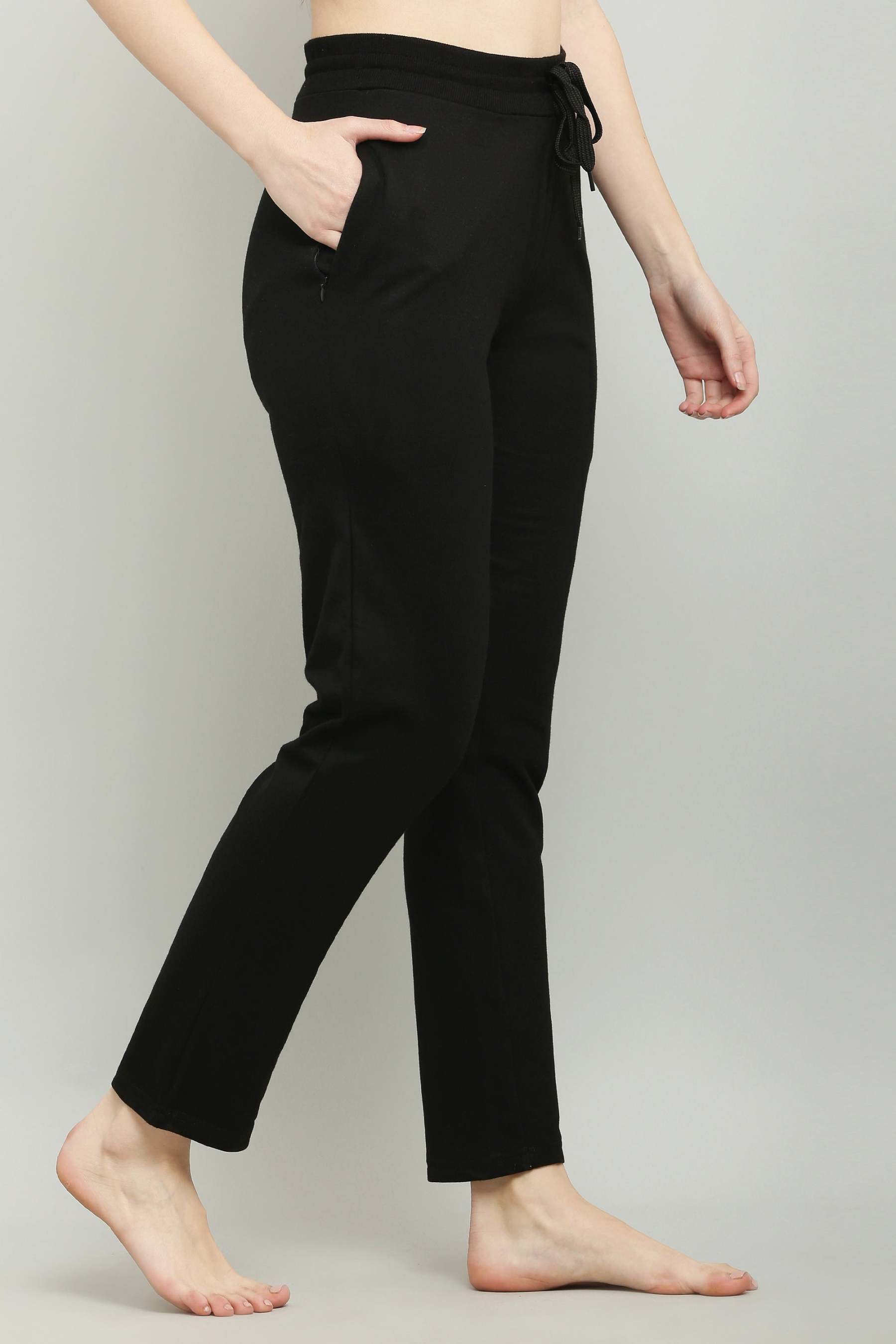 Fekete-olívazöld fésült pamut úszónadrág nőknek