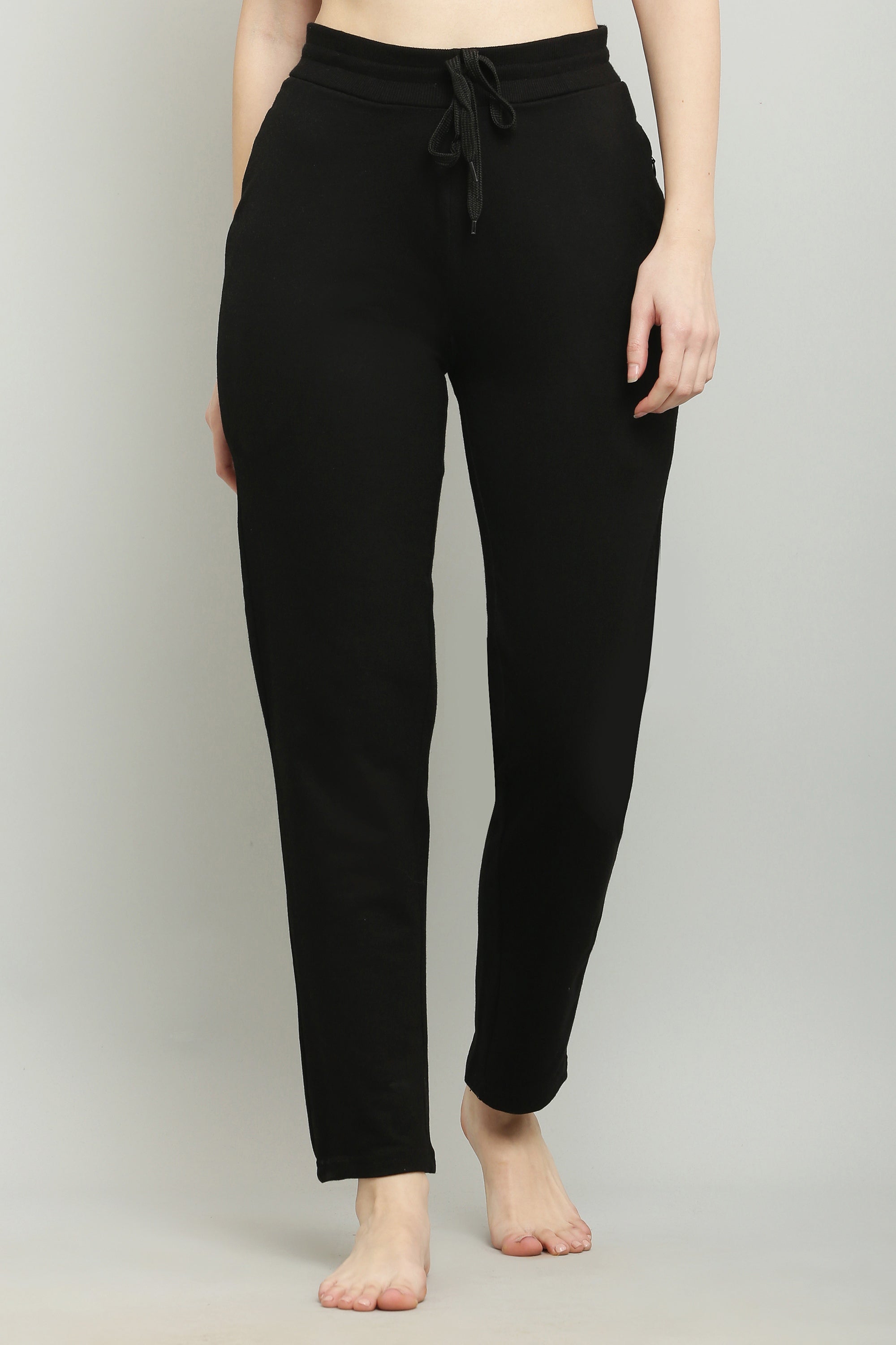 Fekete-olívazöld fésült pamut úszónadrág nőknek