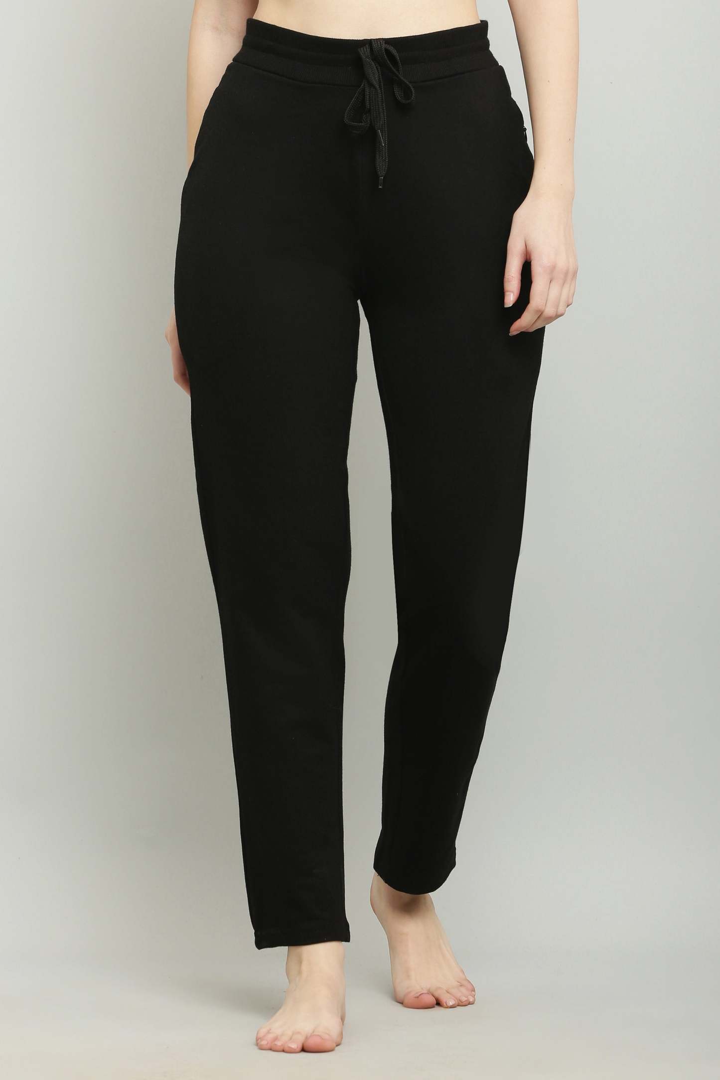 Fekete-olívazöld fésült pamut úszónadrág nőknek