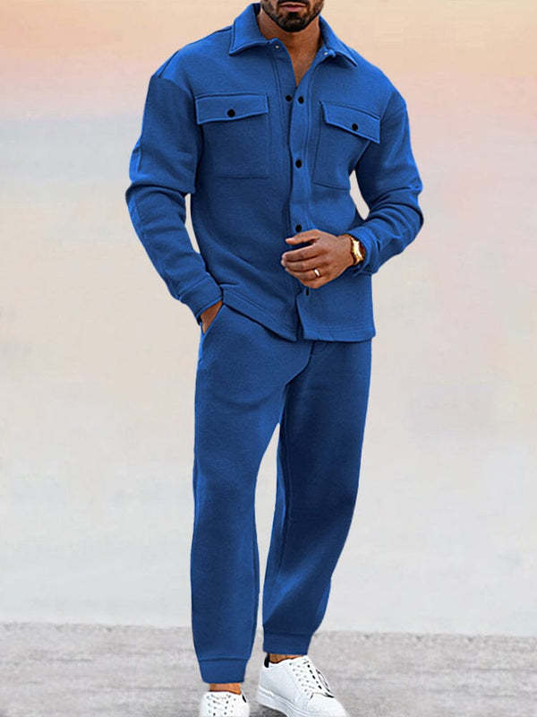 Férfi velúr lezser kétrészes öltöny