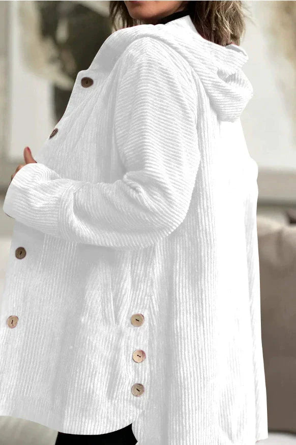 Női lezser kordbársony kapucnis dzseki