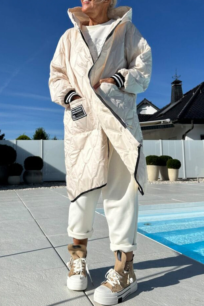 Női bársony kapucnis lezser kabát