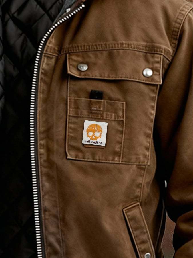 MAISON CLÉMENT PARIS™ | KAPUCNIS DZSEKI VIASZOS PAMUTBÓL, SHERPA BÉLÉSSEL