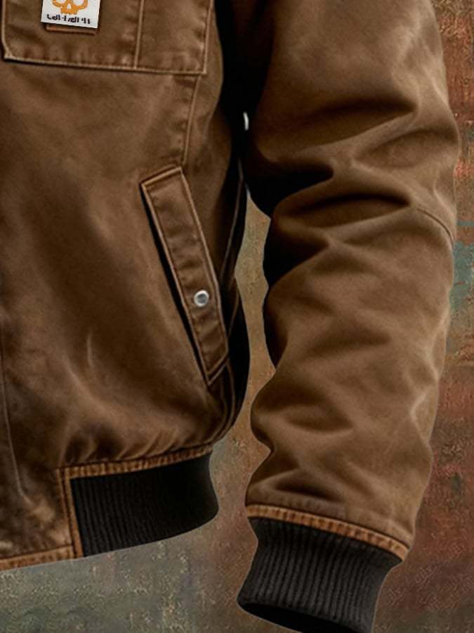 MAISON CLÉMENT PARIS™ | KAPUCNIS DZSEKI VIASZOS PAMUTBÓL, SHERPA BÉLÉSSEL