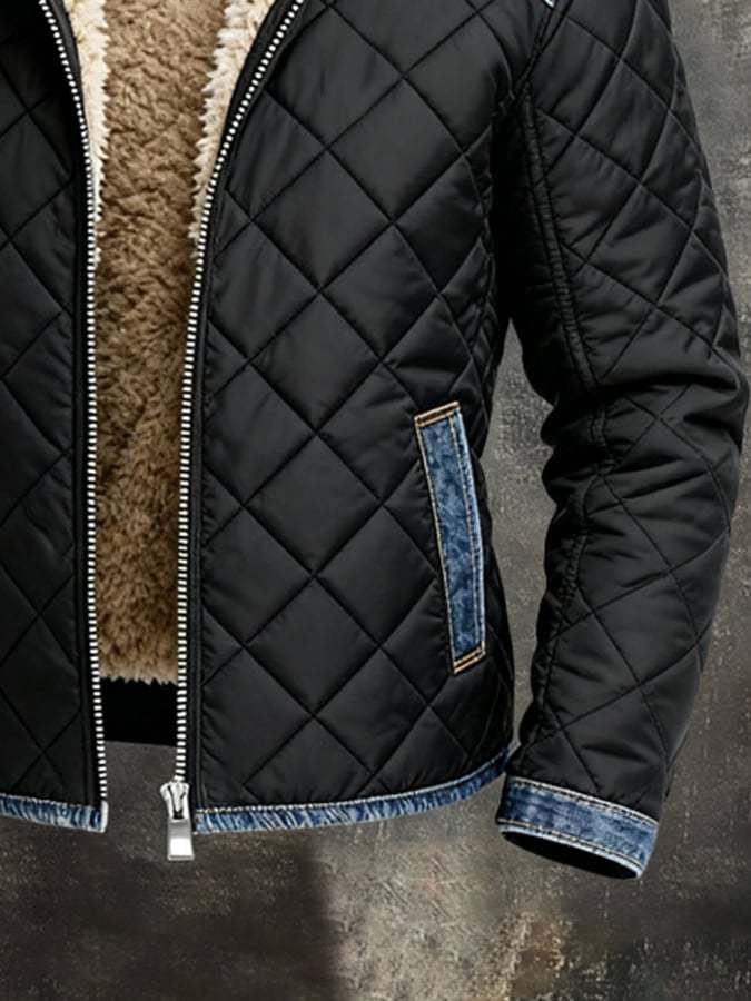 MAISON CLÉMENT PARIS™ | FEKETE STEPELT KABÁT FARMER RÉSZLETEKKEL