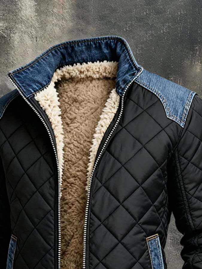 MAISON CLÉMENT PARIS™ | FEKETE STEPELT KABÁT FARMER RÉSZLETEKKEL