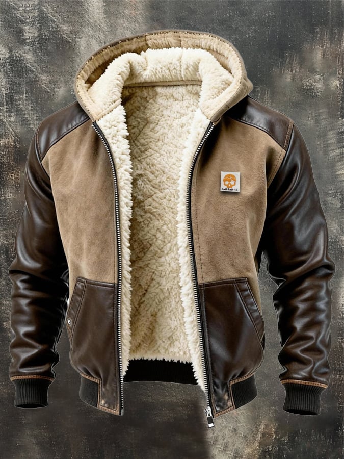 MAISON CLÉMENT PARIS™ | TÉLI BŐR ÉS SZÖVET KABÁT SHERPA BÉLÉSSEL