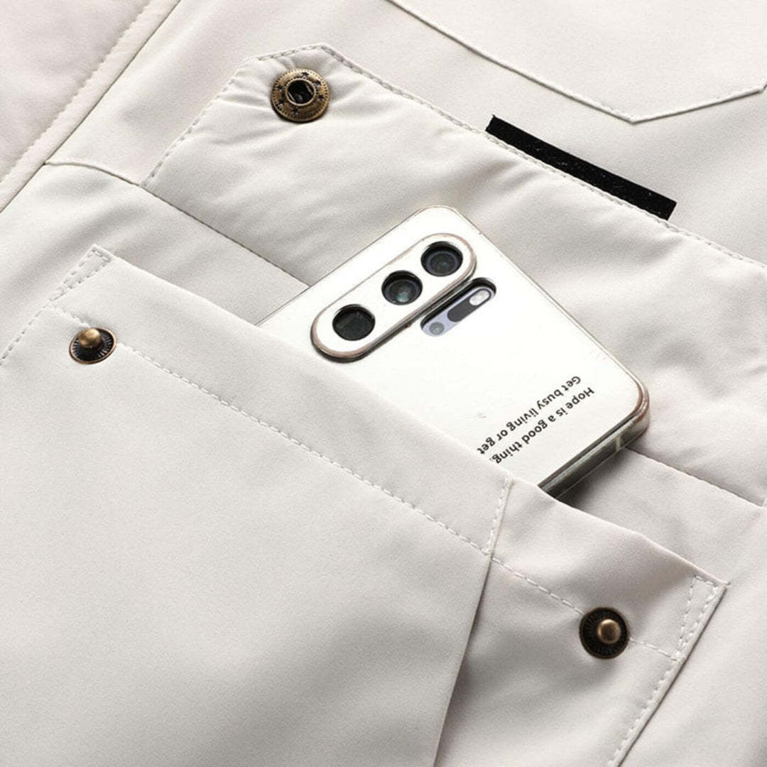 Férfi kapucnis szélálló téli kabát