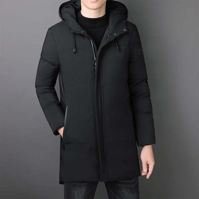 Elegáns hosszú férfi kabát