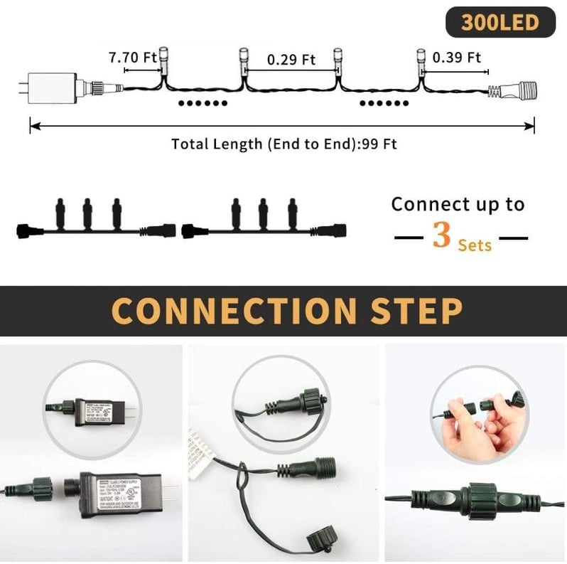 Többszínű mini LED-es fényfüzér