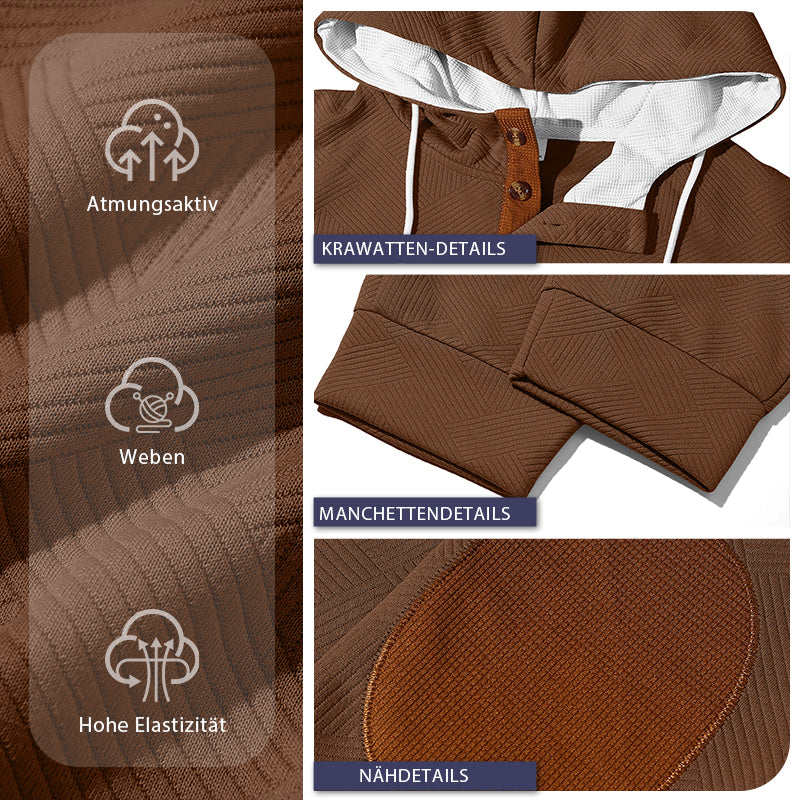 Férfi Jacquard Divat Kapucnis Pulóver Szett