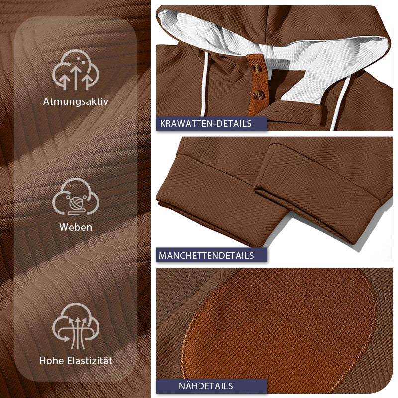 Férfi Jacquard Divat Kapucnis Pulóver Szett