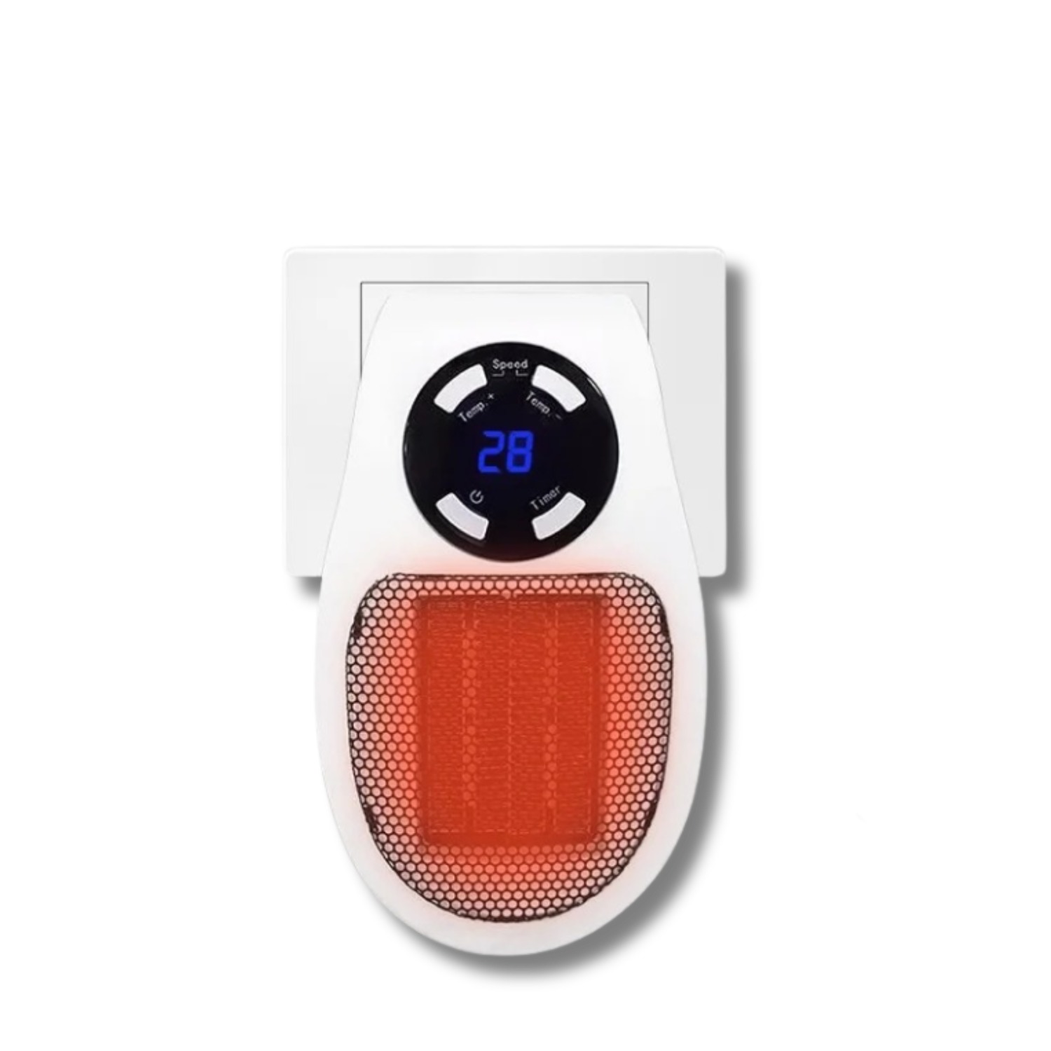 Távirányítású, európai stílusú, konnektorba dugható elektromos fűtőberendezés